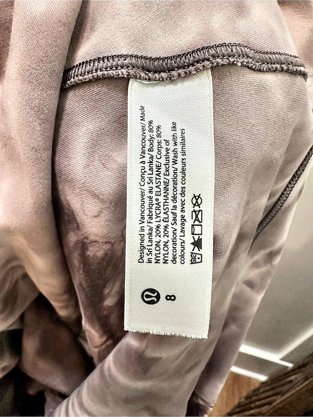 Lululemon Align Hip-Length Racerback Tie-Dye Tank Top Size 8 Like New - Picture 6 of 8
